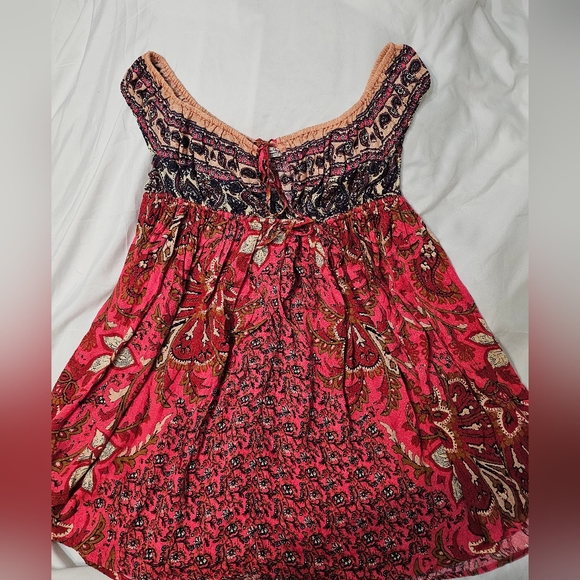 Free People strawberry combo boho print tunic or dress size small - Picture 2 of 7